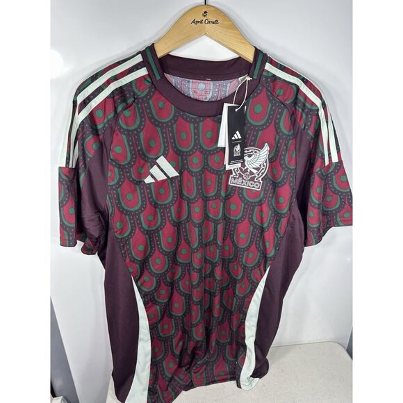 Adidas Mexico Authentic 2024 Home Soccer Jersey - Men's XL - Picture 1 of 4